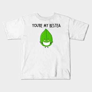 You're My Bestea Cute Platonic Friend Funny Jokes with Best Friend Kids T-Shirt